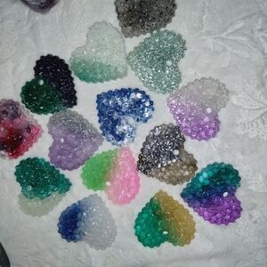 Colorful Heart-Shaped Beaded Charms